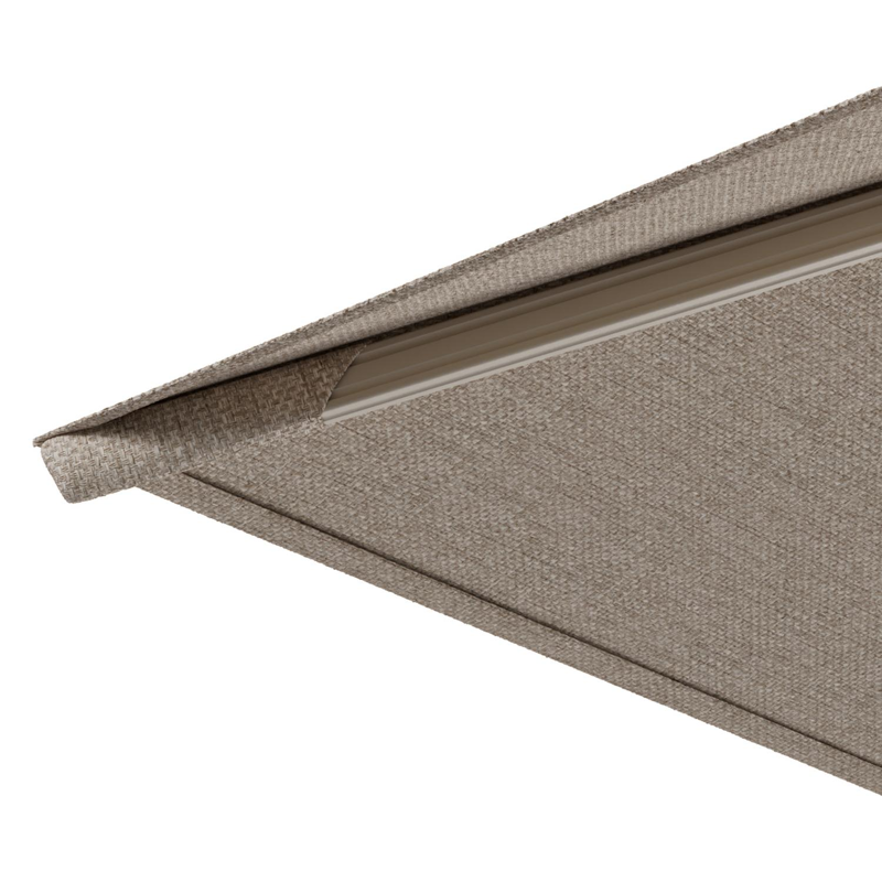 Parasol pedant Avola avec fonction tilt en aluminium beige avec toile de parasol en weather+ softtouch rustic - Lg.1 300 x Lg.2 300 cm (sans pied de parasol)