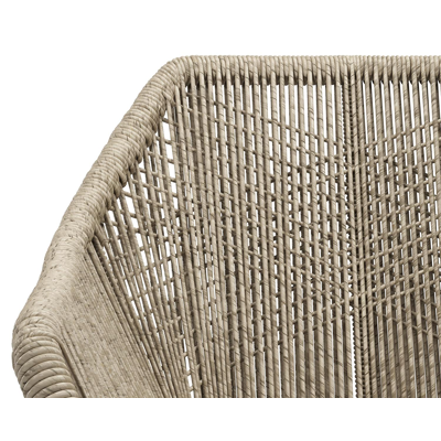 Borgo tuinstoel in teak en naturel wicker