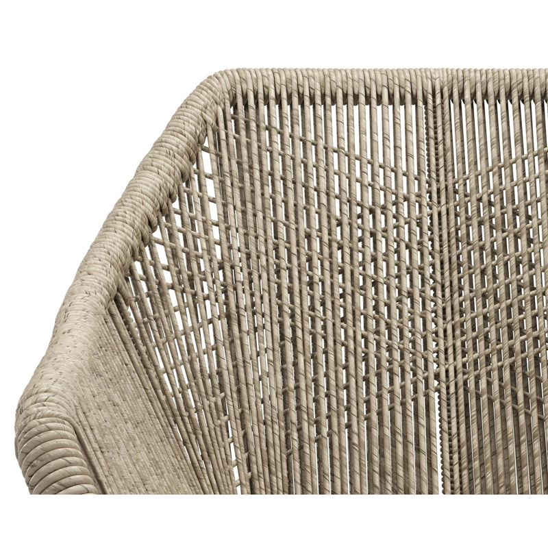 Borgo tuinstoel in teak en naturel wicker