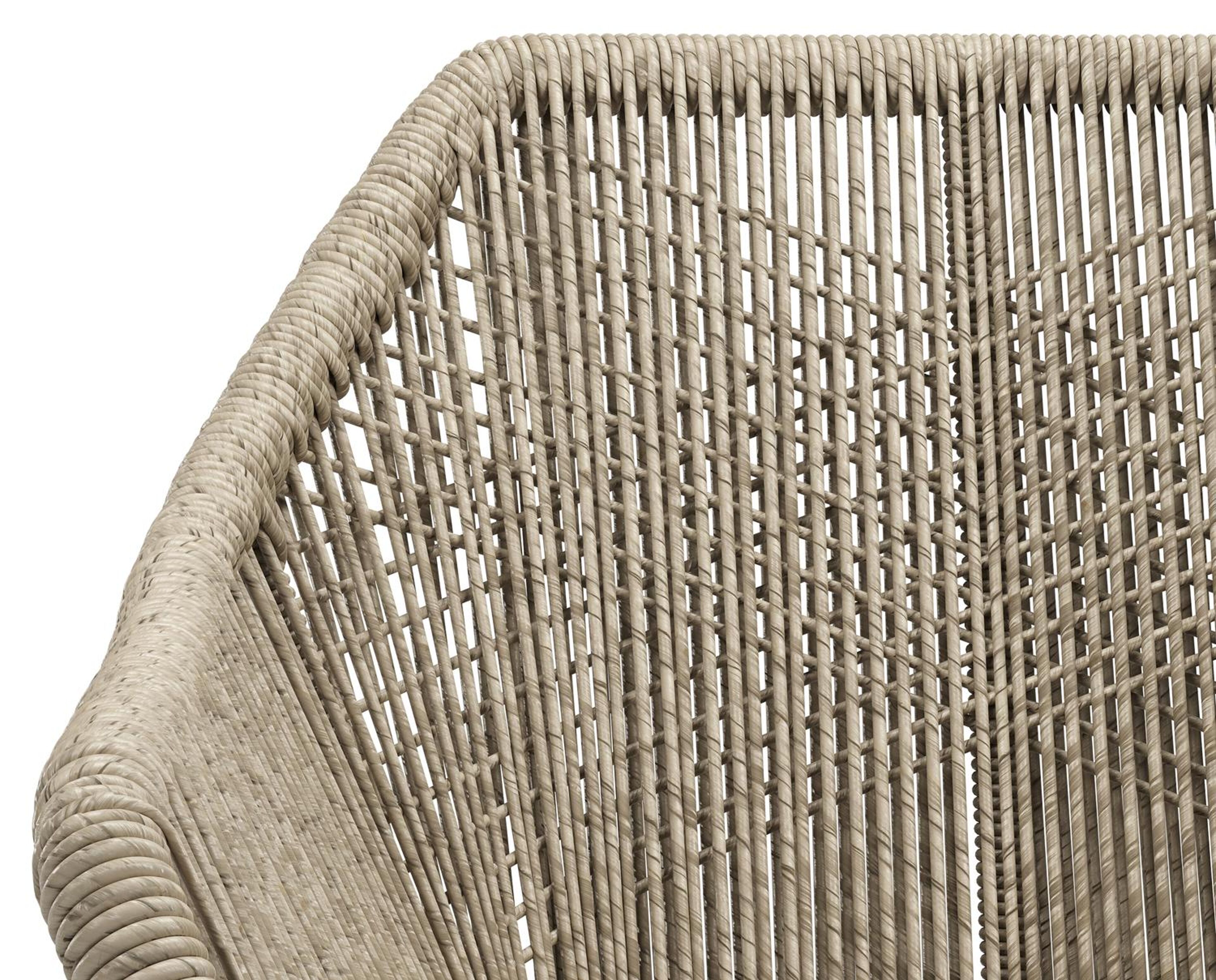 Borgo tuinstoel in teak en naturel wicker