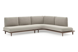 Chaise longue links + 2-zit