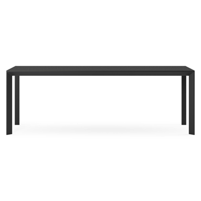 Malito tuintafel in zwart aluminium en volkeramiek nero black - L 220 x B 70 x H 75 cm