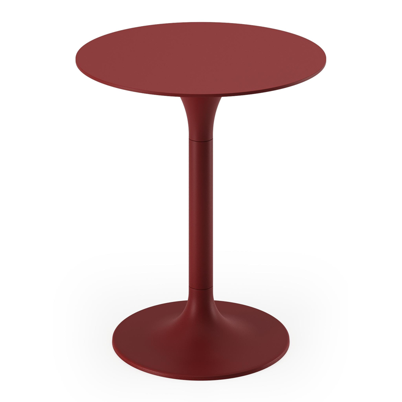 Fano bijzettafel in ruby aluminium - Dia. 43 x H 49 cm