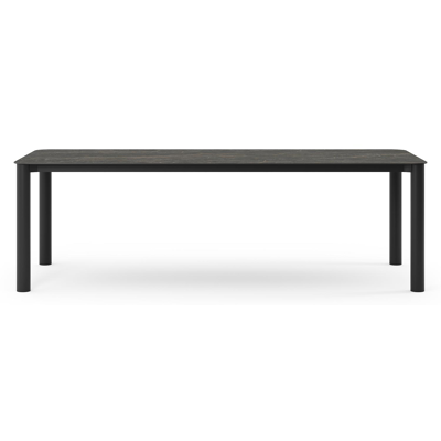 Orso tuintafel rechthoekig afgerond in zwart aluminium en volkeramiek black obsession - L 240 x B 100 x H 73.5 cm
