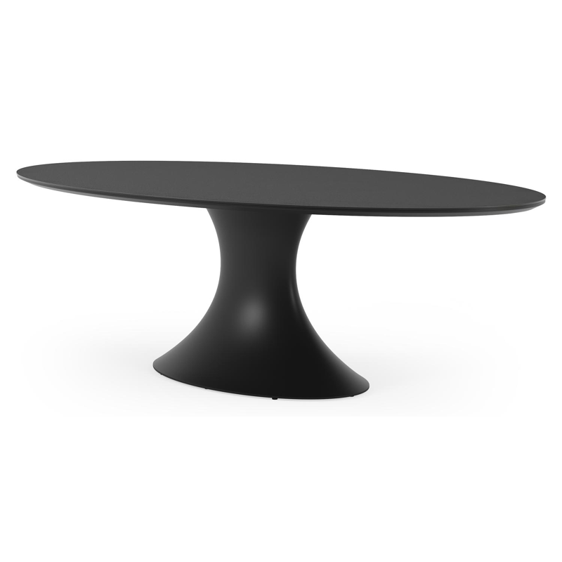 Fano tuintafel in zwart aluminium en volkeramiek nero black - L 240 x B 135 x H 75 cm