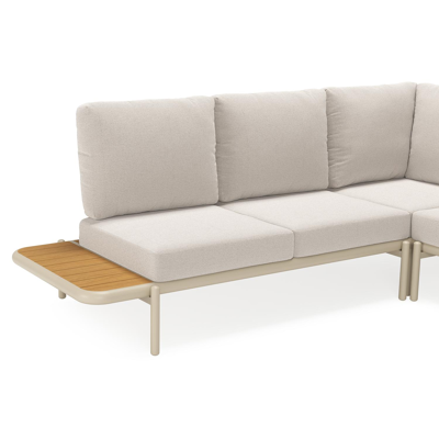 Pulo loungehoek in beige en polywood met beige weather+ softtouch kussens