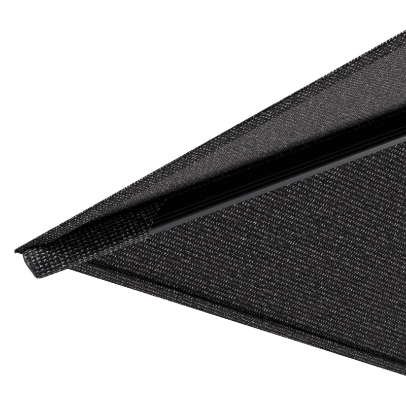 Rufina zweefparasol tiltfunctie in zwart aluminium en parasoldoek in All Weather Solica Firenze Tunder  - L1 300 x L2 300 cm (zonder voet) (zonder voet)