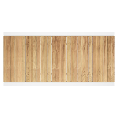 Calobra verlengbare tuintafel in wit aluminium en teak - L 220/330 x B 107 x H 75 cm