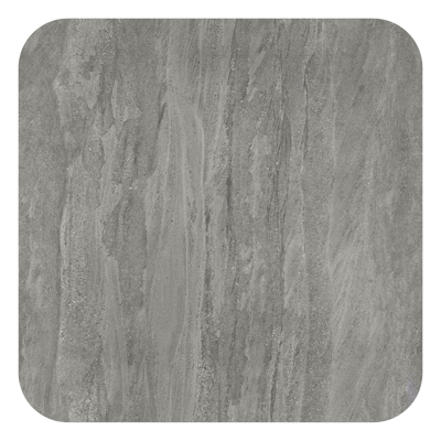 Amico tuintafel afgerond vierkant in beige aluminium en volkeramiek Aspen Grey - L 148 x B 148 x H 73.5 cm