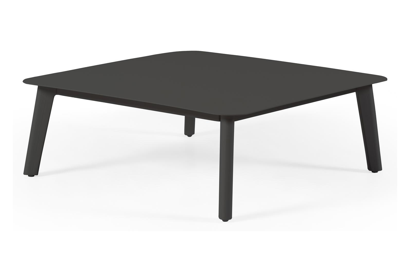 Mosa loungetafel in zwart aluminium - L 85 x B 85 x H 30 cm