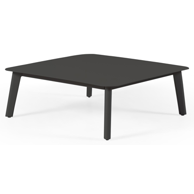 Table basse Mosa en aluminium noir - Lg 85 x larg. 85 x H 30 cm