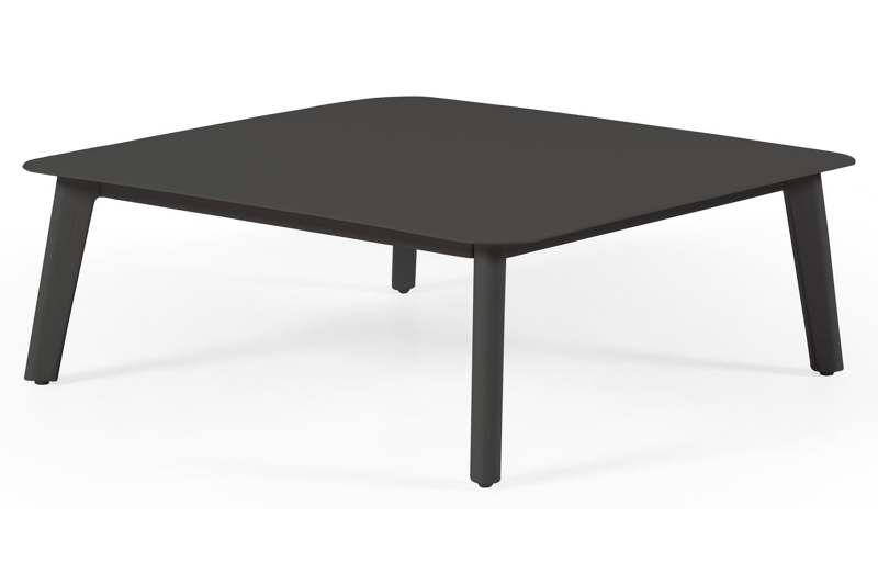 Mosa loungetafel in zwart aluminium - L 85 x B 85 x H 30 cm
