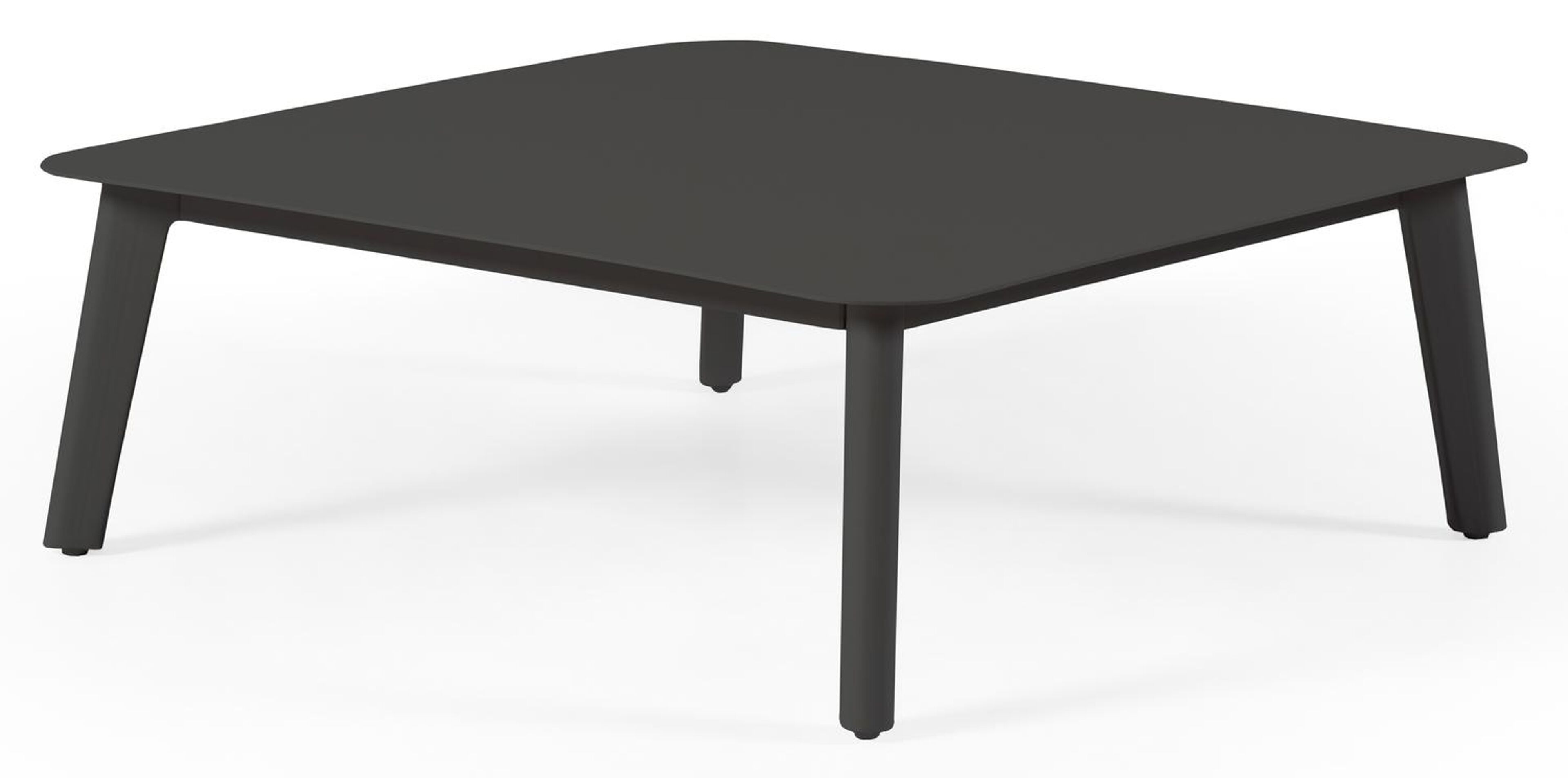 Mosa loungetafel in zwart aluminium - L 85 x B 85 x H 30 cm