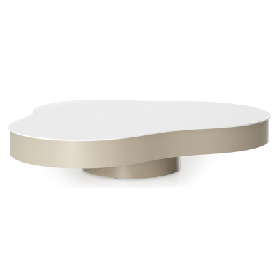 Lomano loungetafel cloud in beige aluminium en aluminium Arctic White - L 131 x B 108 x H 25 cm