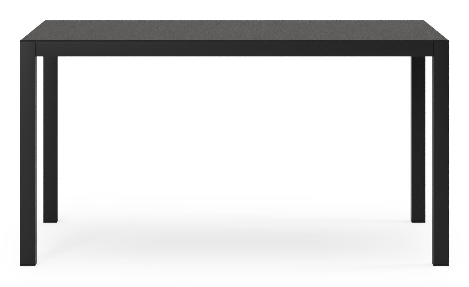 Ensemble de jardin Feltro en aluminium noir et sintered stone Notte minerale avec 2 chaises de jardin Calobra