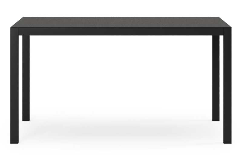 Feltro tuinset in zwart aluminium en sintered stone Notte minerale met 2 Calobra tuinstoelen