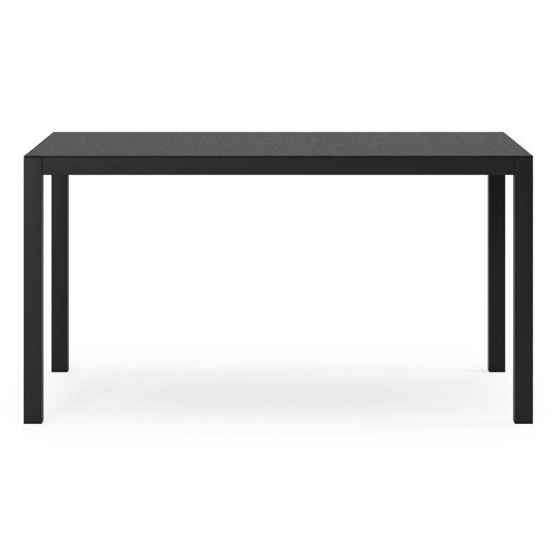 Feltro tuinset in zwart aluminium en sintered stone Notte minerale met 2 Calobra tuinstoelen