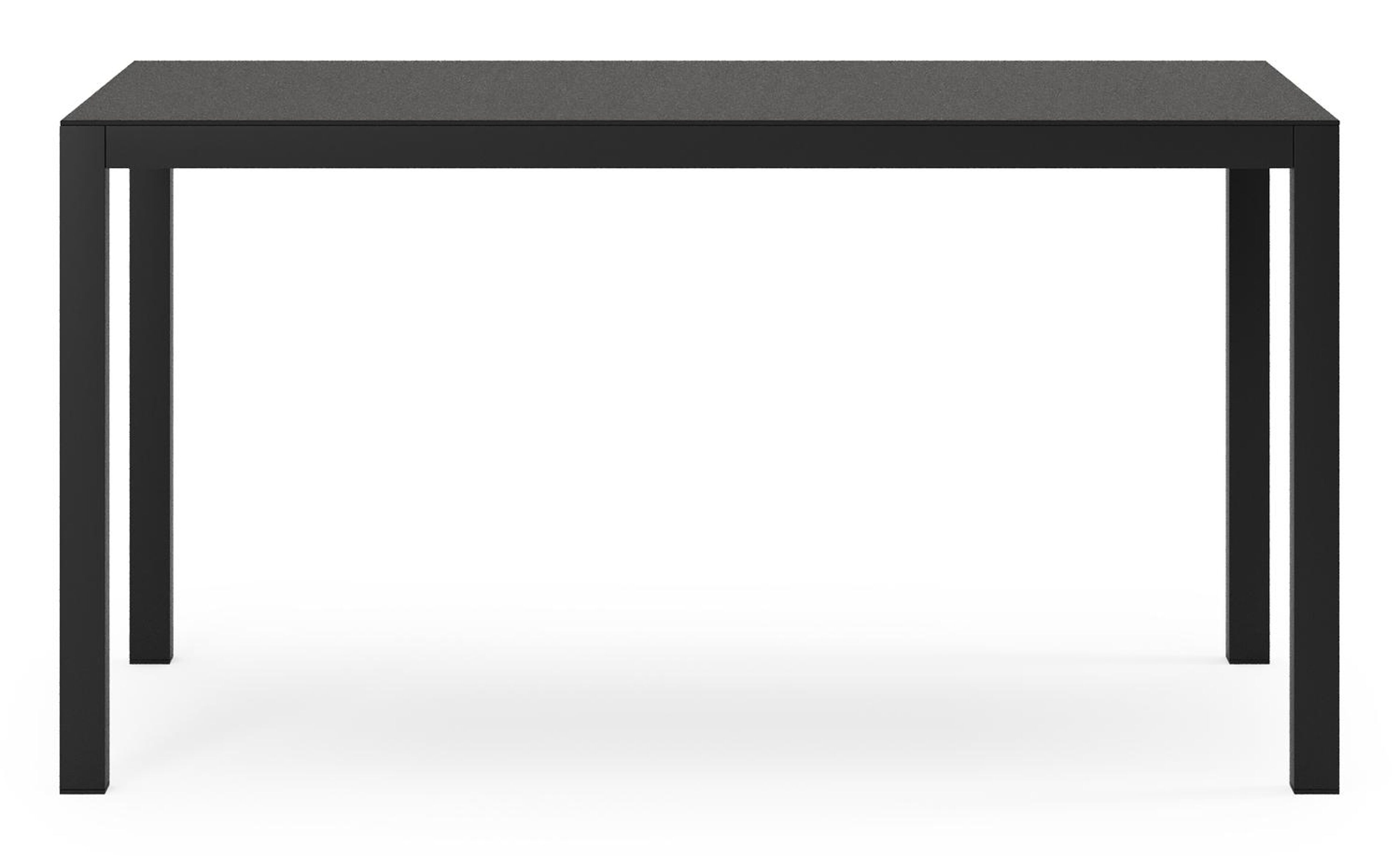 Feltro tuinset in zwart aluminium en sintered stone Notte minerale met 2 Calobra tuinstoelen