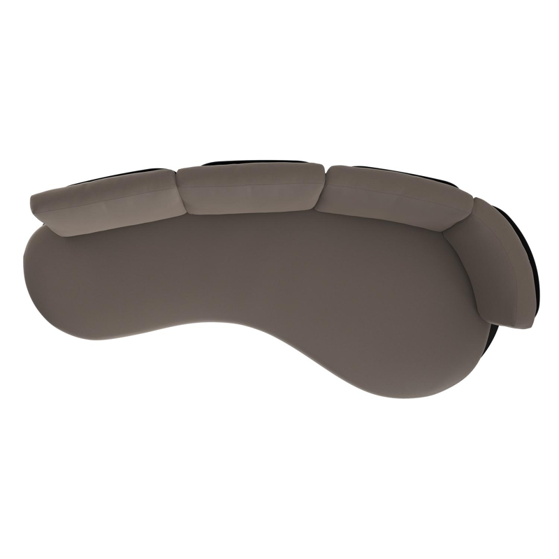 Donato loungebank in zwart aluminium met natte nature grey all weather sunbrella® luxe kussen