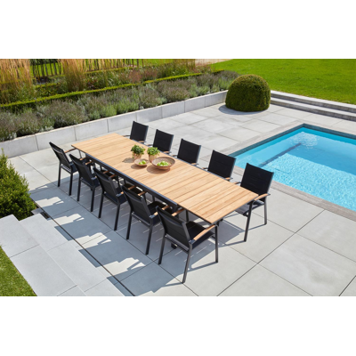 Tafelblad in teak - Naturel - L 240  x B 100 cm