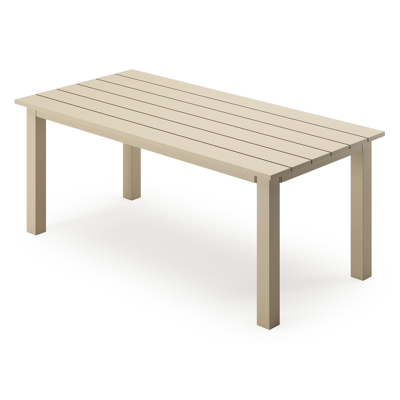 Nelas loungetafel in beige aluminium - L 120 x B 60 x H 42 cm