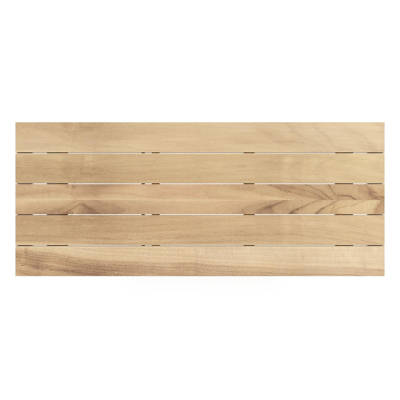 Cesano tuintafel rechthoekig in wit aluminium en teak - L 240 x B 100 x H 75 cm