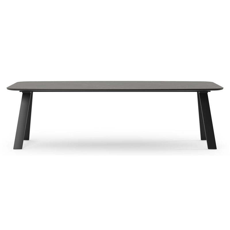 Cesano tuintafel in zwart aluminium en volkeramiek calatorao - L 255 x B 115 x H 75 cm