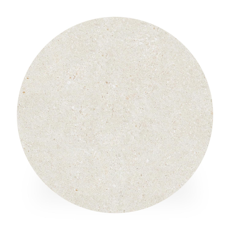 Fano low dining loungetafel in zwart aluminium en volkeramiek shilin - Dia. 65 x H 55 cm