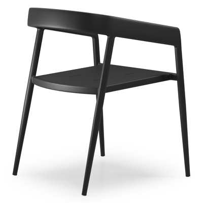 Donato tuinstoel in zwart aluminium