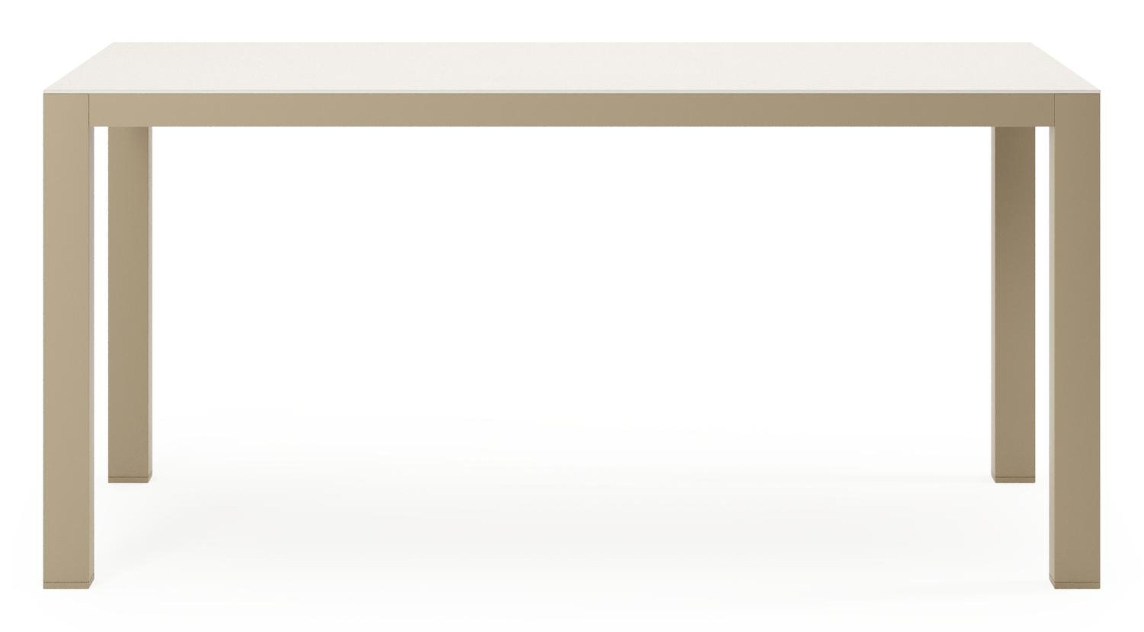 Table de jardin Varese rectangulaire en aluminium beige et sintered stone Crema minerale - Lg. 160 x Lrg. 92 x Haut. 73.5 cm