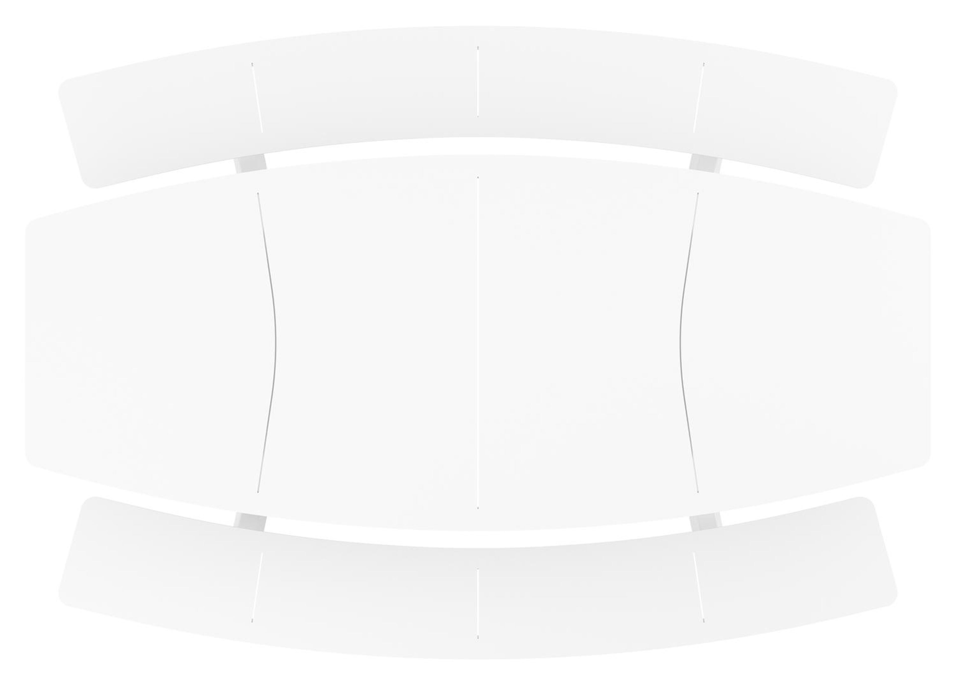 Table de pique-nique Forno forme de bateau en aluminium blanc - Lg. 240 x Lrg. 181 x Haut. 72 cm