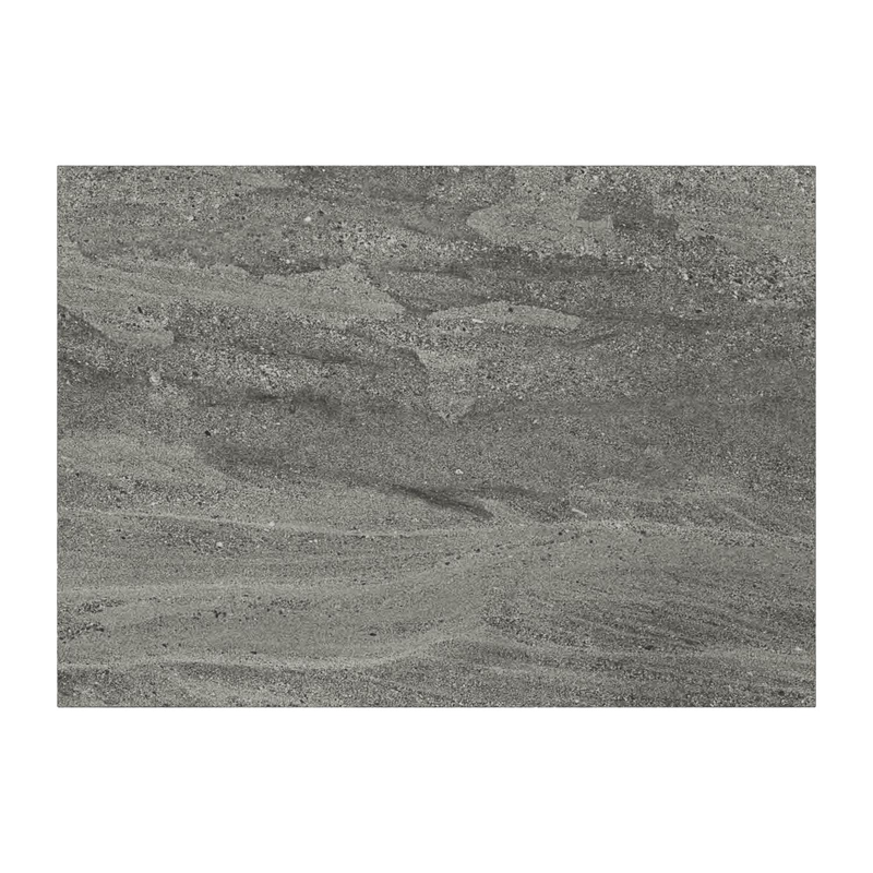 Table d'appoint pop-up Cirello rectangulaire en aluminium beige et céramique pleine Aspen Grey - Lg. 69.5 x Lrg. 50 x Haut. 66 cm