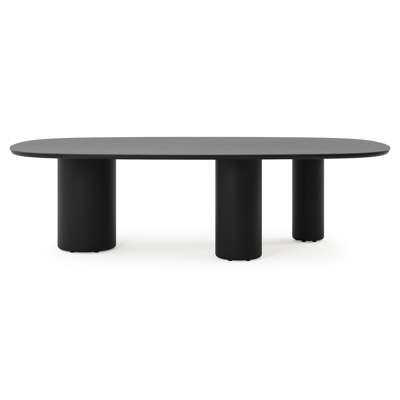 Amico tuintafel bombo xl in zwart aluminium en volkeramiek Basalt Black - L 270 x B 148 x H 73.5 cm