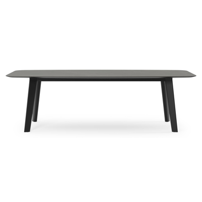 Table de jardin Lacrima en aluminium noir et céramique pleine calatorao - Lg 255 x Larg. 115 x H 74 cm
