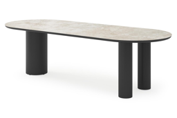 Ovaal - L 260 x B 100 x H 74 cm