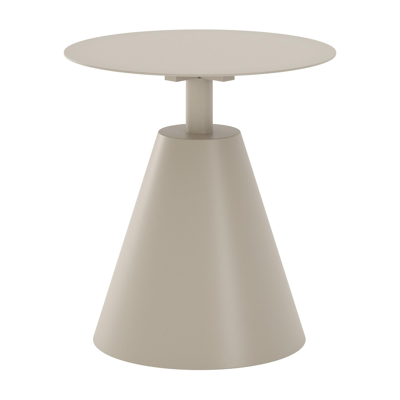 Lucca bijzettafel in beige aluminium - Dia. 50 x H 50 cm
