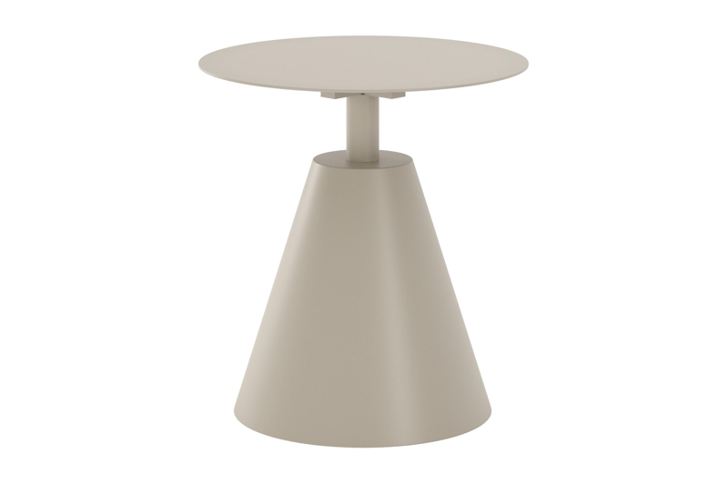 Lucca bijzettafel in beige aluminium - Dia. 50 x H 50 cm