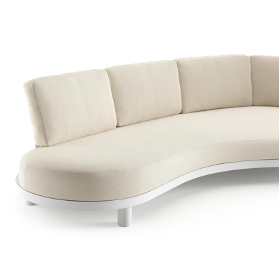 Donato loungebank in wit aluminium met althea off white all weather cosytica kussen