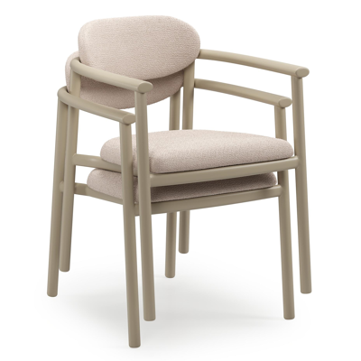 Ravo tuinstoel in beige aluminium met All Weather Sunbrella Luxe Wander Pilat kussen