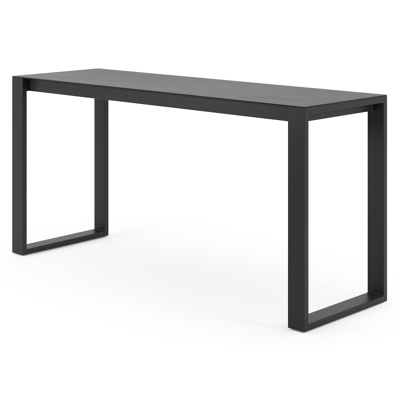 Table de jardin Verato en aluminium noir et céramique pleine basalt black - Lg 220 x Larg. 70 x H 106 cm