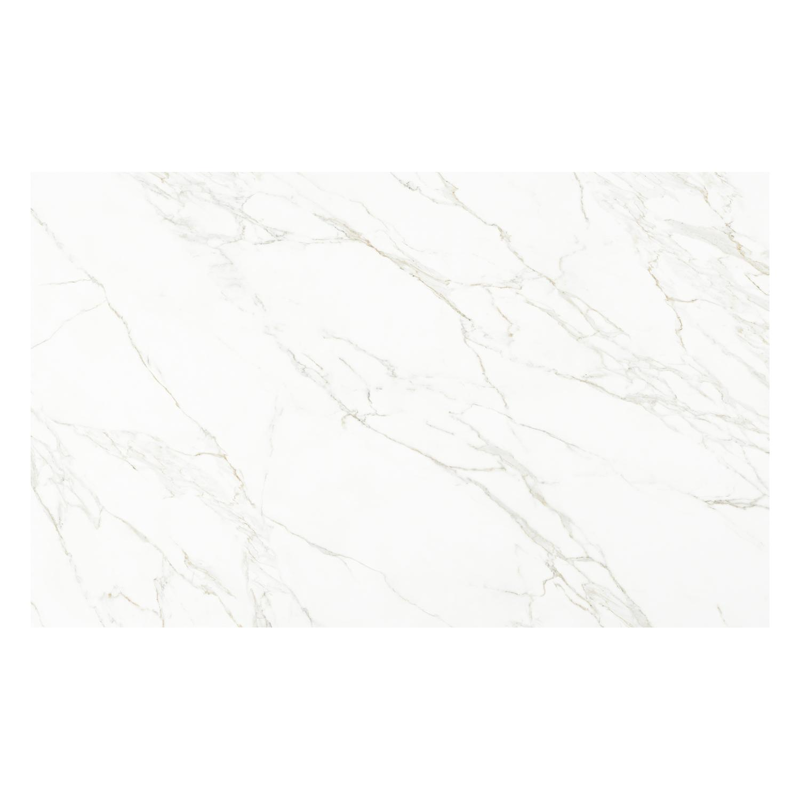 Table de jardin Nano XL rectangulaire en aluminium beige et céramique pleine Calacatta - Lg. 240 x Lrg. 148 x Haut. 75 cm