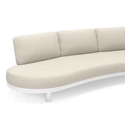 Donato organische loungebank 3-zit in wit aluminium met lopi marble all weather sunbrella® luxe kussen