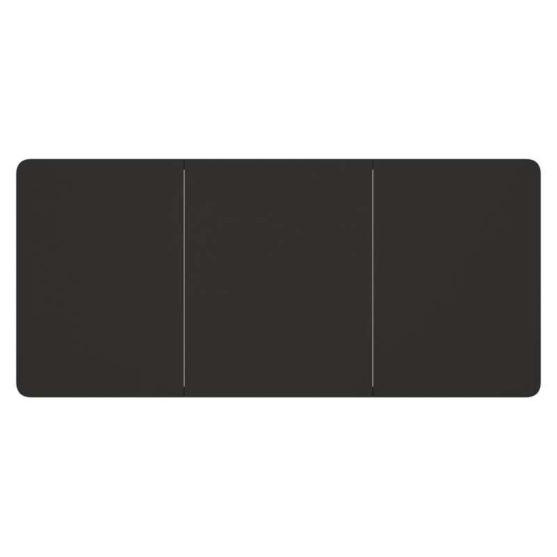 Alora tuintafel rechthoekig afgerond in zwart aluminium en sintered stone zwart - L 220 x B 100 x H 74.5 cm