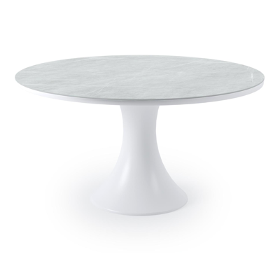 Fano tuintafel in wit aluminium en volkeramiek zaha stone - Dia. 148 x H 75 cm