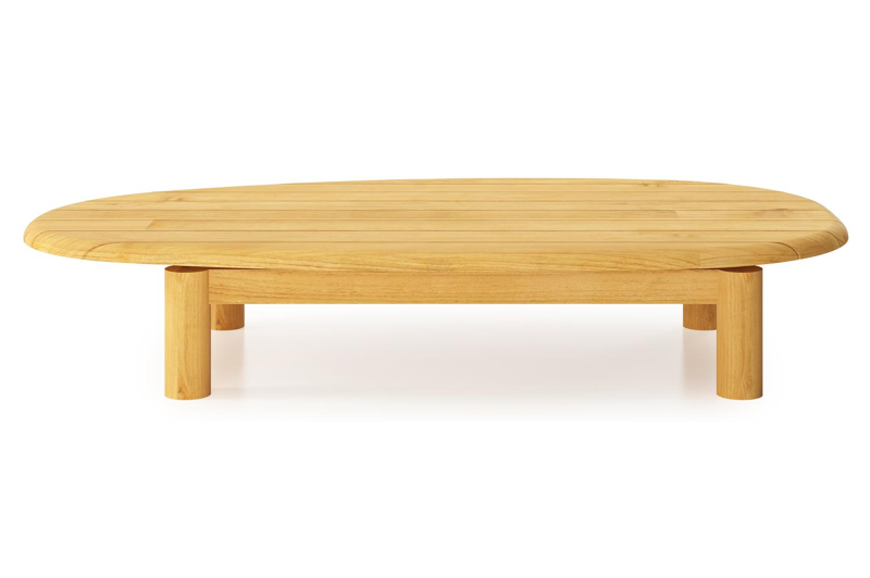 Table basse Donato - Organo en teck - Lg. 151 x Lrg. 90 x Haut. 25 cm