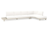 Chaise longue links + 3-zit