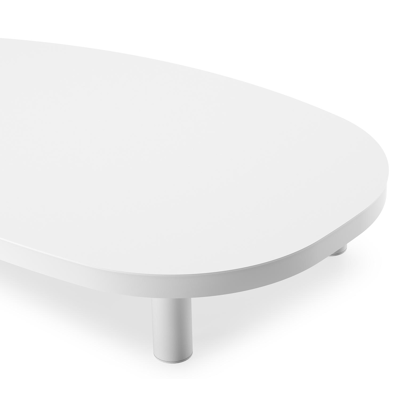 Donato loungetafel in wit aluminium en volkeramiek arctic white - L 151 x B 90 x H 25 cm