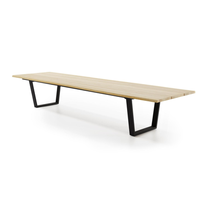 Tafelblad in teak - Naturel - L 420  x B 112 cm