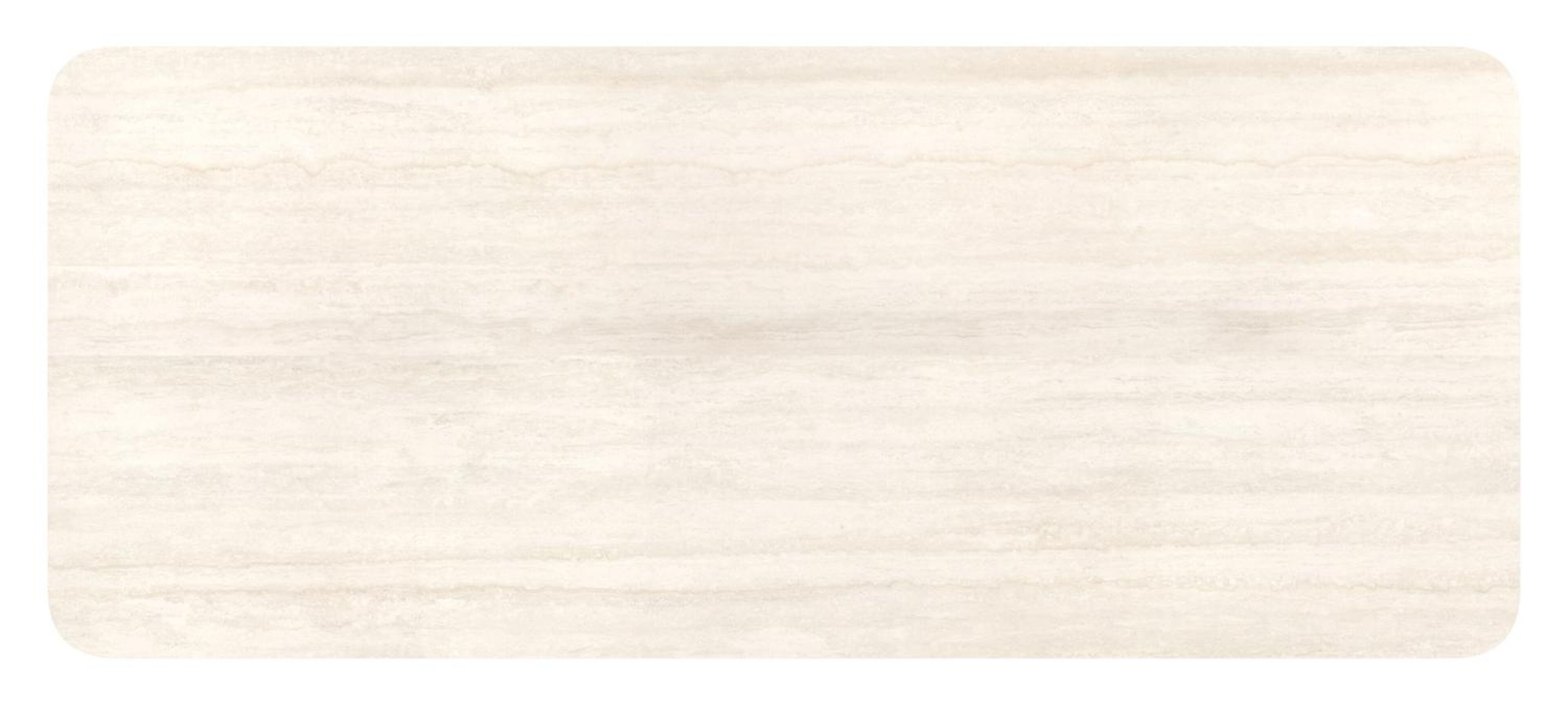 Orso tuintafel rechthoekig afgerond in beige aluminium en volkeramiek Travertino Bianco - L 240 x B 100 x H 74.5 cm