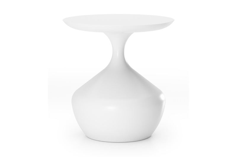 Bomero bijzettafel in wit aluminium - Dia. 48 x H 51 cm